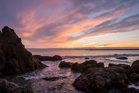 Rocky sunset
