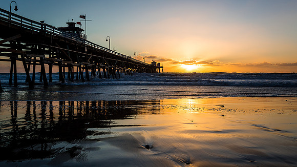 Low tide sunset