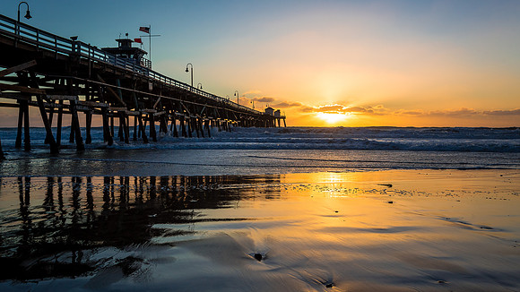 Low tide sunset