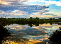 Clouds painted on the water....