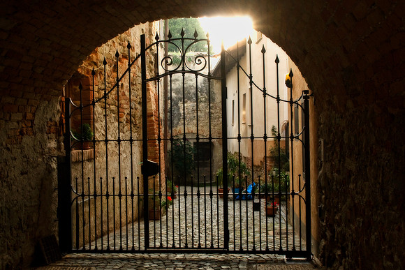 Behind the gate
