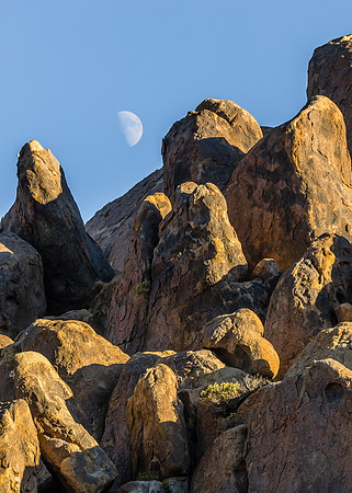 Moon over the rocks